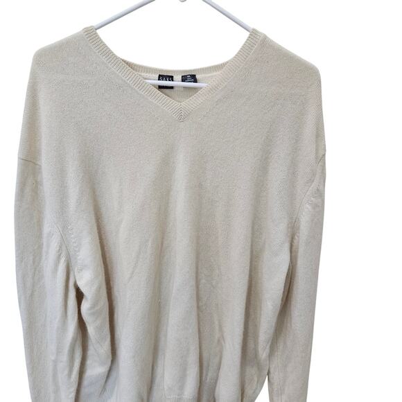 Men's/Women's Saks Fifth Avenue 100% Cashmere V-Neck Sweater, Size XL - Picture 1 of 8